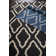 Tapis noir en laine tissé à la main à motif géométrique Findley