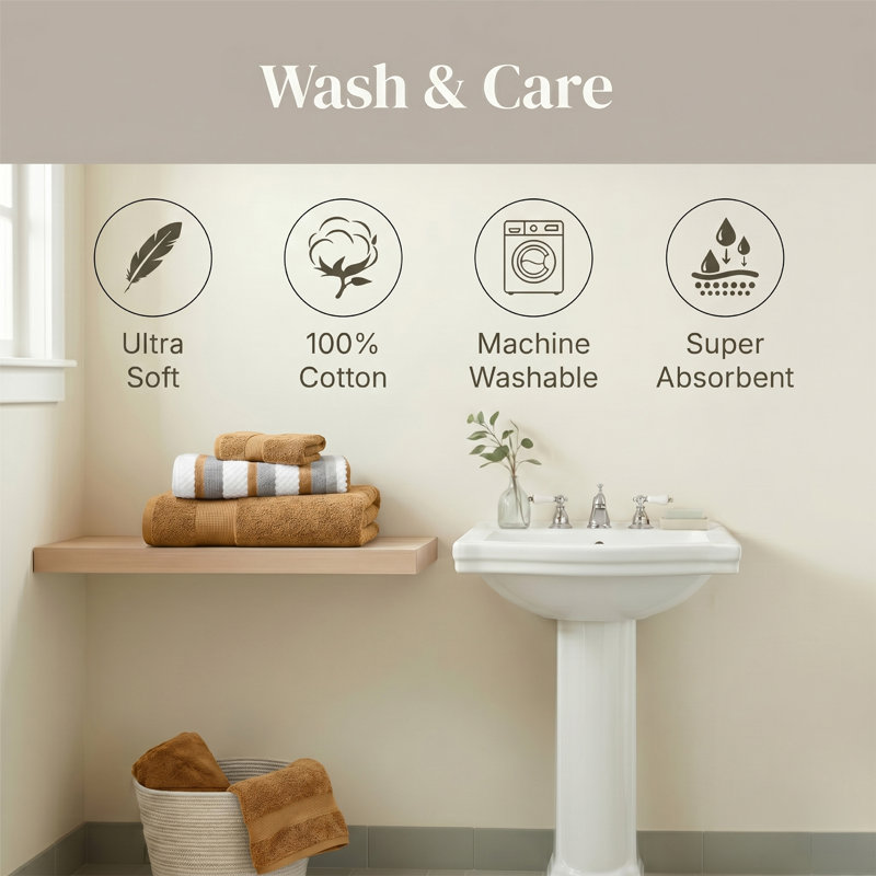 Modern Threads Pax 6-Piece Reversible Yarn Dyed Jacquard Towel Set - Bath Towels, Hand Towels, & Washcloths - Super Absorbent & Quick Dry