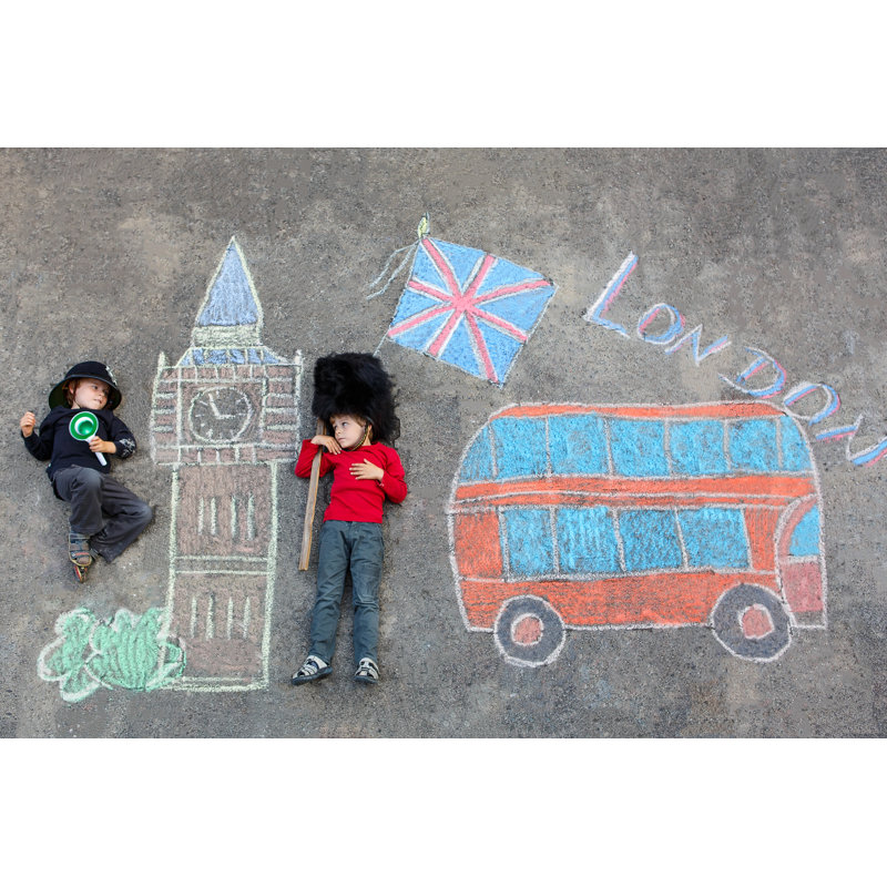 Two Little Kids - Wrapped Canvas Print, 30cm H x 46cm W x 3.8cm D