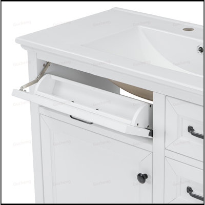 Meuble-lavabo de 36 po avec lavabo et tiroirs escamotables
