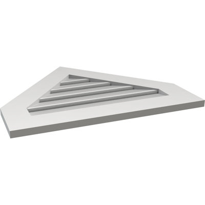 Peaked Top Surface Mount Signature Urethane Functional Gable Vent 14/12 Pitch, Primed Tan