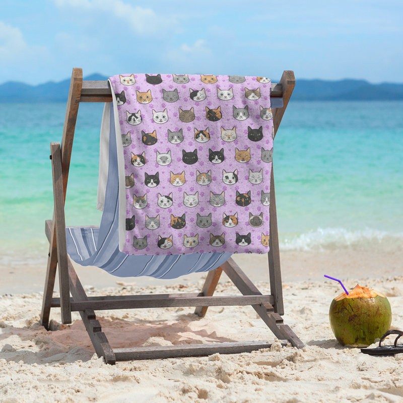 Serviette de plage Katelyn Elizabeth, Violet