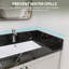 Comptoir de meuble-lavabo latéral latéral poli l 21 po x P 4 po pour comptoir de salle de bain