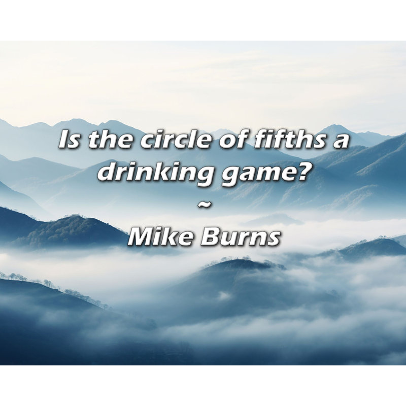 Citation de Mike Burns: le cercle des quintes est-il un jeu à boire?, H 26 po x l 32 po