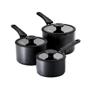 Safe-T-Grip 2.3-Quart Ceramic Nonstick Saucepan with Lid and Spoon