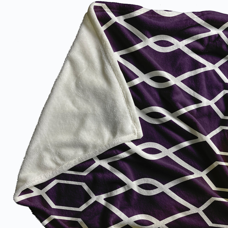 Schuyler Plain Weave / Muslin Throw Blanket, Purple