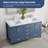 60" Double Freestanding Bathroom Vanity with Cultured Marble Top