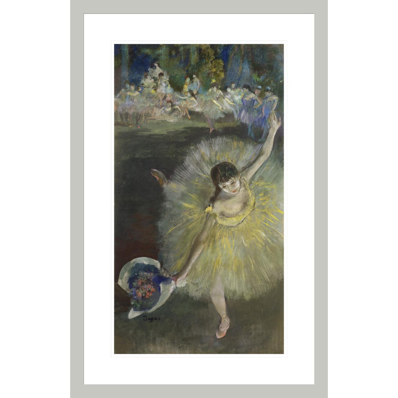 «End of an Arabesque» par Edgar Degas, impression giclée encadrée, H 29,5 po x l 19,1 po