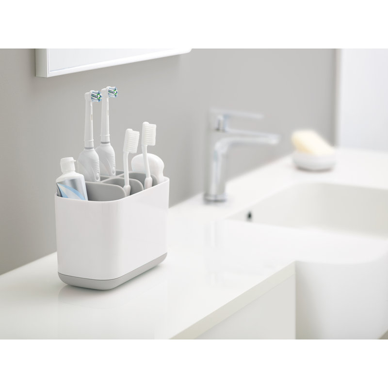 Joseph Joseph EasyStore grand porte-brosse à dents, Gris / blanc