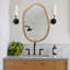 Miroir décoratif irrégulier, miroir asymétrique pour décoration murale, miroirs décoratifs ondulés