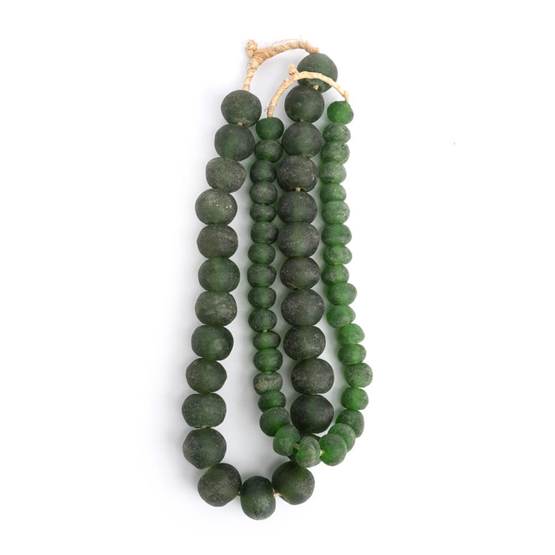 Single Glass Beads Sculpture, Green