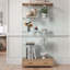 Vitrine moderne en verre avec 2 grands tiroirs et lumières DEL-206747327