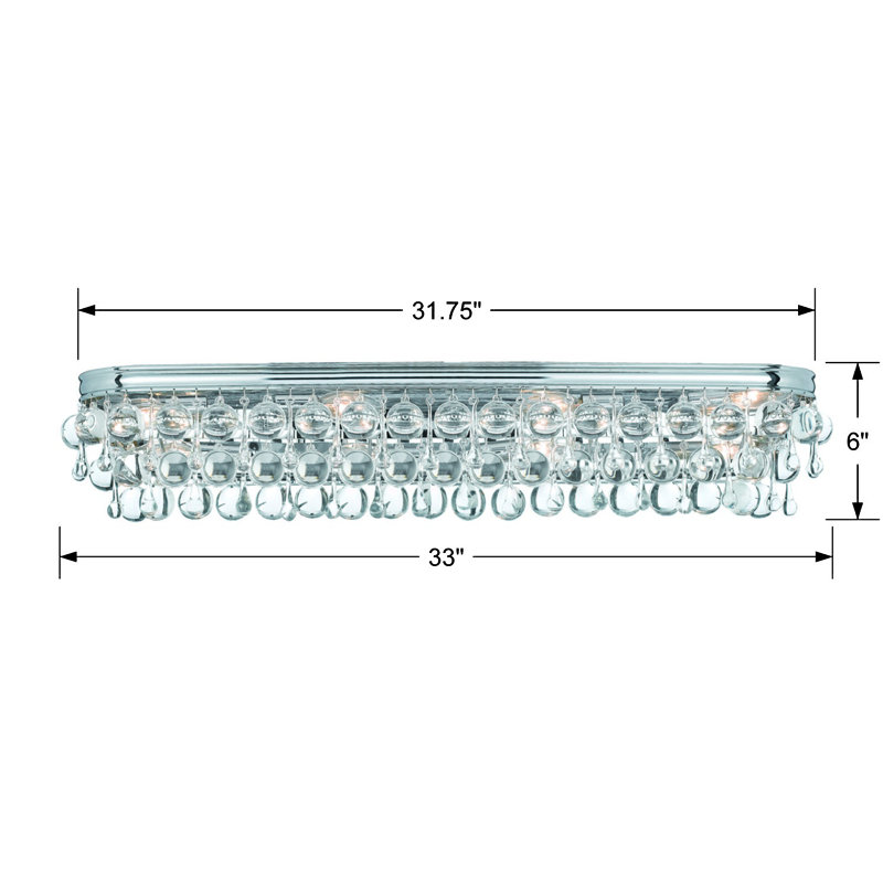 Freddy 8-Light Bath Bar, Polished Chrome