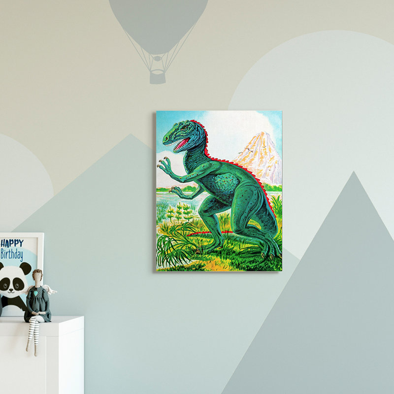 «Ralon Dinosaur Field Art», H 30 po x l 24 po, Toile tendue
