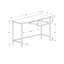 Bureau d'ordinateur pour bureau à domicile, stratifié blanc de 48 po avec pieds en métal gris