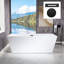 Baignoire de trempage autoportante en acrylique de 67 po x 32 po antidérapante-106928052-106928057