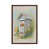 Toile avec cadre en bois brun classique
