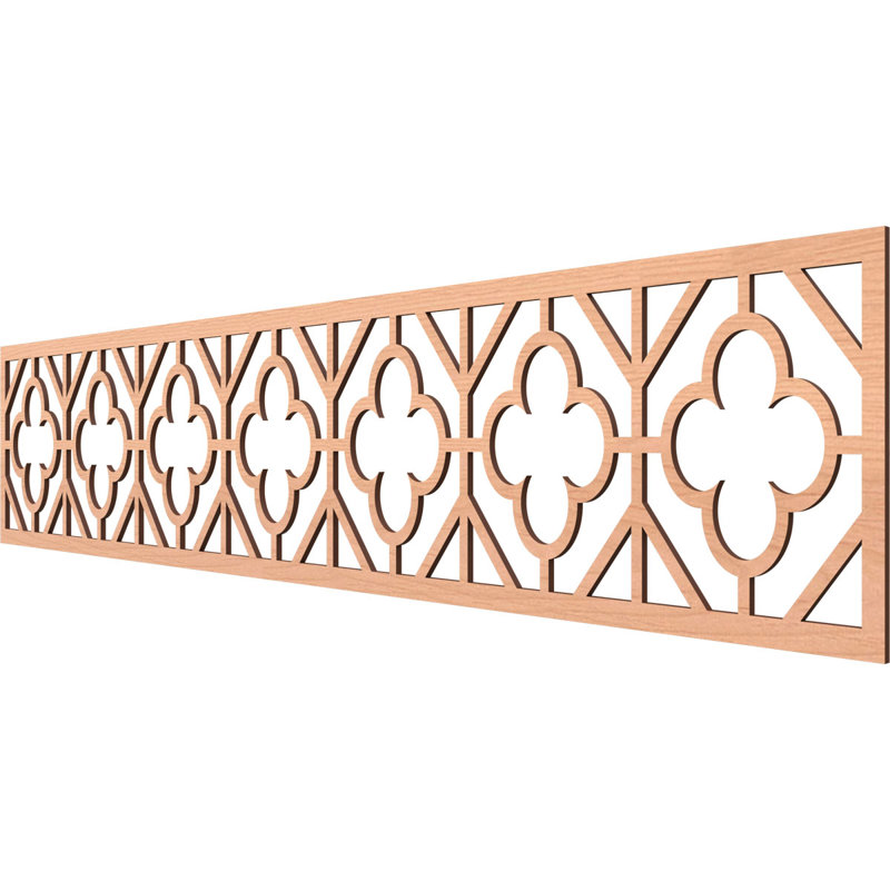 Hazelton Fretwork Moulding, Alder, 10" H x 46.75" W x 0.25" D