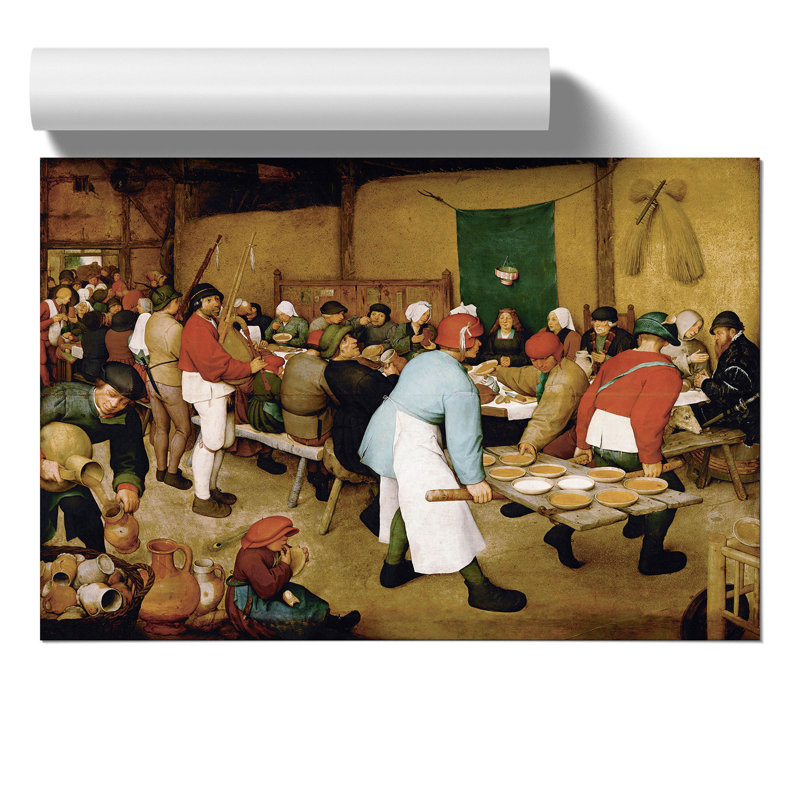Wedding by Pieter Bruegel The Elder - Frameless Print, 30cm H x 42cm W x 0.1cm D