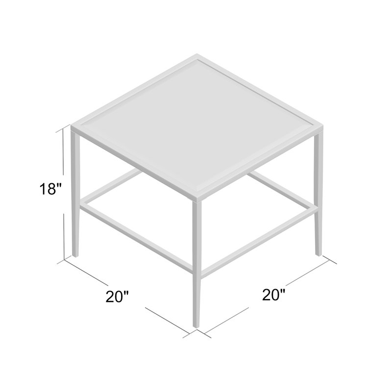 Edmont Glass Top End Table