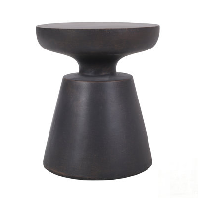 Outdoor Lightweight Concrete Side Table with Modern Design and No Assembly Required, Perfect for Patio and Garden
