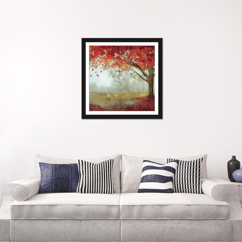 «A Sense Of Space I», reproduction sur toile, H 16 po x l 16 po x P 1 po, Papier d'art encadré noir, Blanc