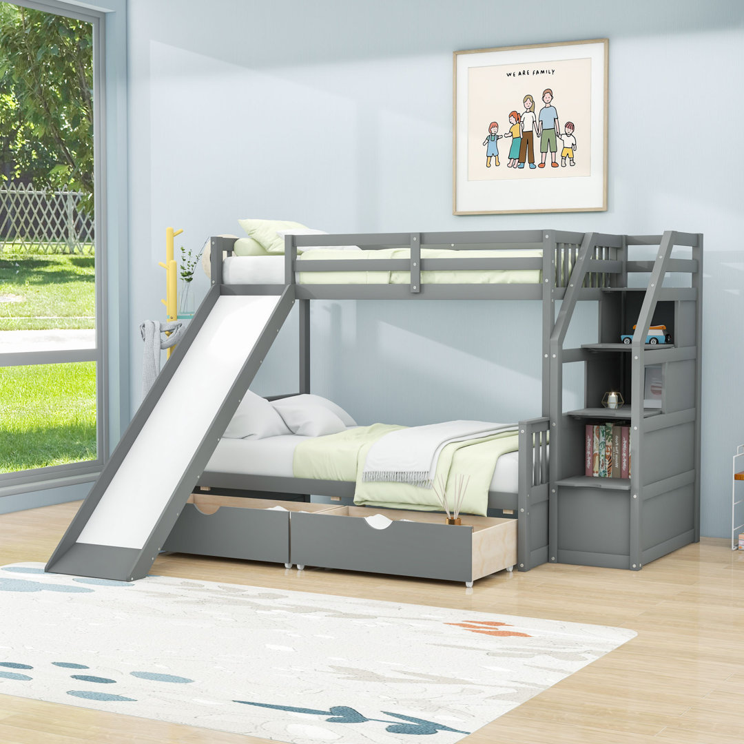 Bilmar Kids Twin Over Full Bunk Bed with Drawers Isabelle & Max™ Bed Frame