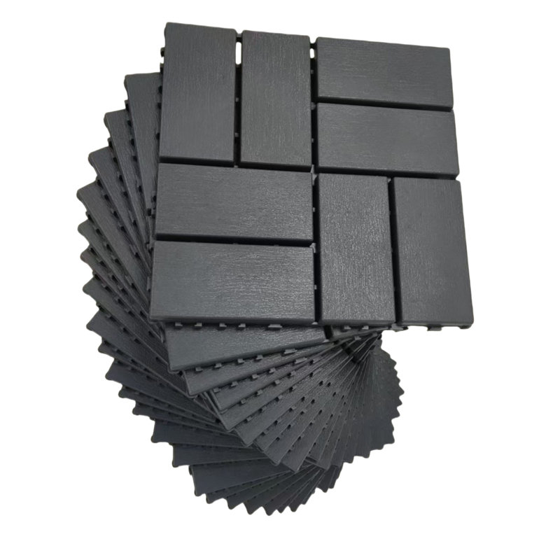 Carreaux de terrasse en plastique emboîtables, paquet de 36, tuiles de patio extérieures imperméables toutes saisons de 12 po x 12 po avec drainage amélioré, parfait pour la piscine, le balcon et la cour
