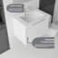 Meuble-lavabo flottant avec lavabo en céramique intégré et portes à fermeture en douceur-133668214