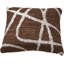 Swirl Brown Indoor / Outdoor Abstract Square Cushion