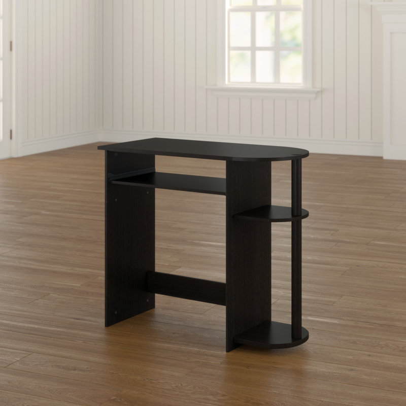 Simplistic Easy Assembly Computer Desk, Dark Brown