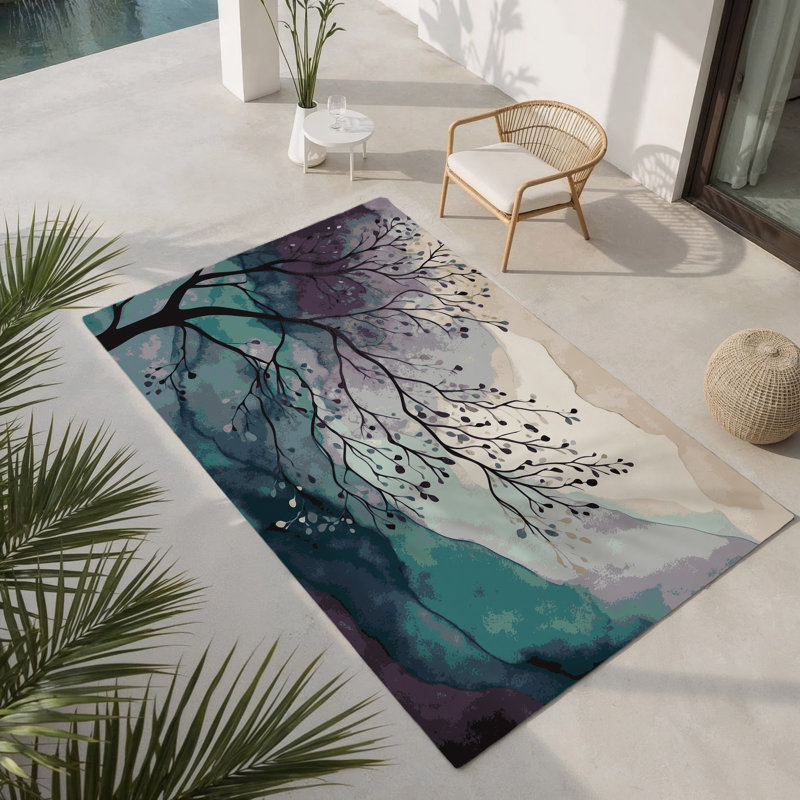 Tapis intérieur et extérieur Azure, Rectangle 5 pi x 7 pi