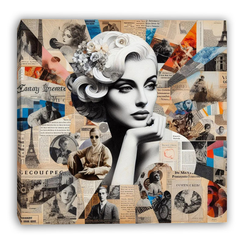 Art mural sur toile Parisienne, L 30 po x H 30 po x P 1,5 po