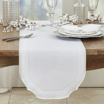 Elegant Embroidery Detail Table Runner
