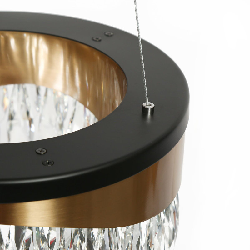 Lustre en roue de chariot à 1 lumière à intensité variable Irma