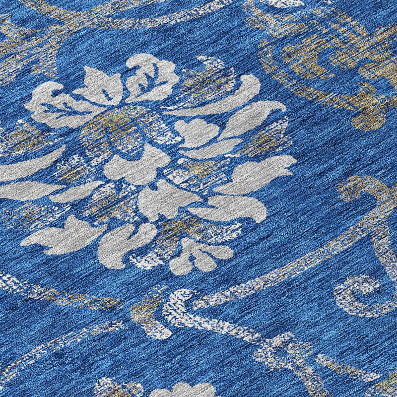 Stefhanie Washable Floral Indoor / Outdoor Rug, Rectangle 9' x 12'