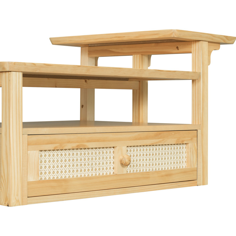 Table basse confortable avec rangement et rangement quotidien Essentials, Naturel