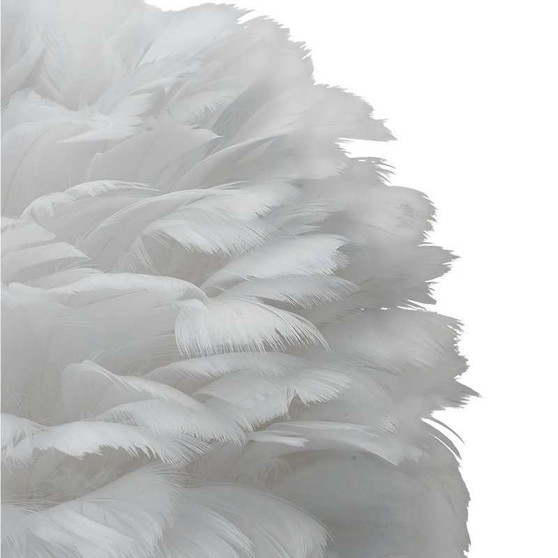Lampe de table en plumes roses, Blanc