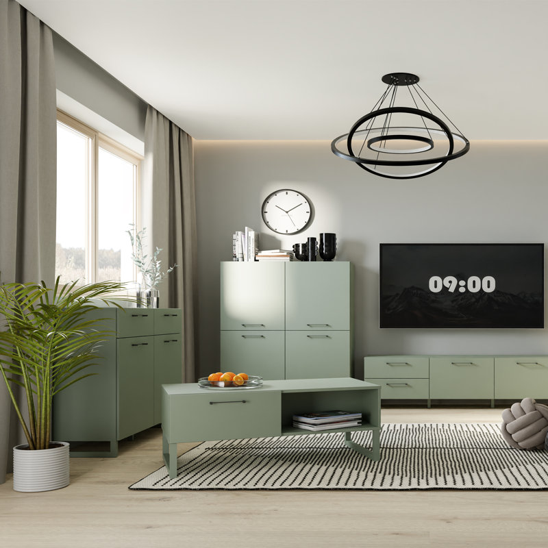 Baskas 2 - Drawer Rectangle Accent Chest, Green