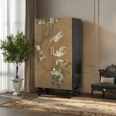 Bedroom storage double doors decor wardrobe