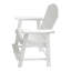 Chaise de bar Hips avec accoudoirs pour toutes les saisons, blanc - meubles de patio, pelouse de 2, terrasse de piscine, facile à assembler, protégé