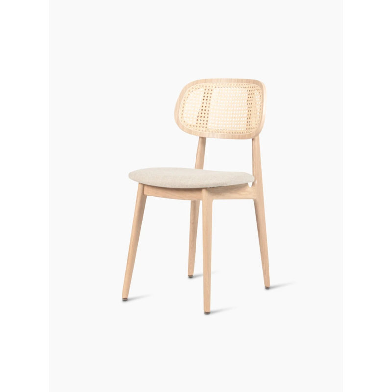 Titus Outdoor Dining Side Chair, Lime White Boucle, Natural