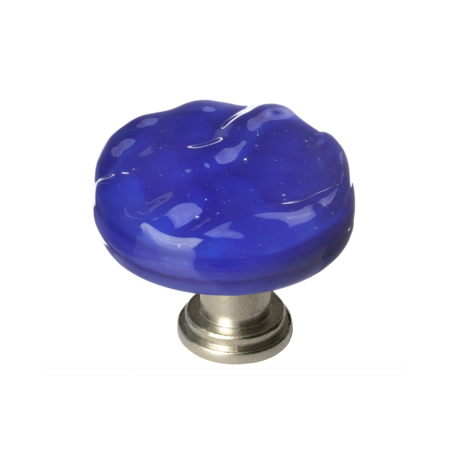 Glacier Mushroom Knob Knob, Satin Nickel, Navy