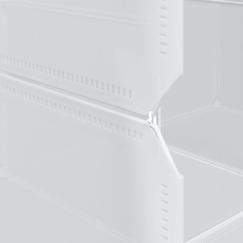  Storage Cube Organizer White Polypropylene Plastic Medium Modular