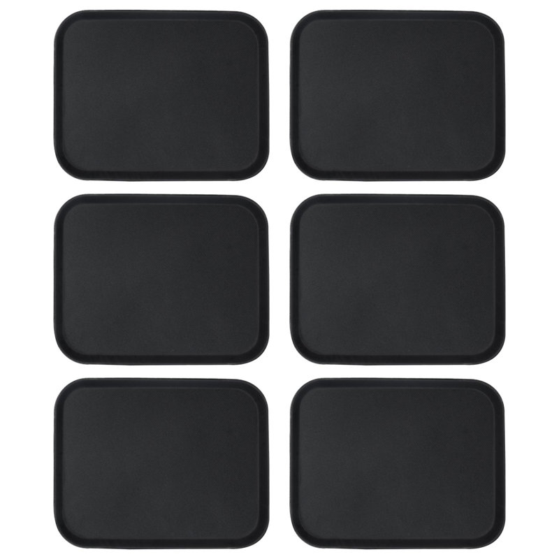 Argon Tableware - Rectangular Non Slip Serving Trays - Set of 6, 2cm H x 45.50cm L x 45.50cm W