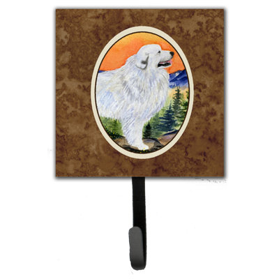 Porte-laisse et crochet mural great pyrenees