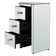 Cassie Mirrored Glass Bedside Table With Three Drawers Size