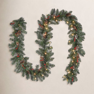 108" Pre-Lit Mountain Spruce Garland