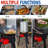 Outdoor Cooker Wok Station With Iron Wok, 54,000 Btu Burner And Electronic Ignition For Backyard
