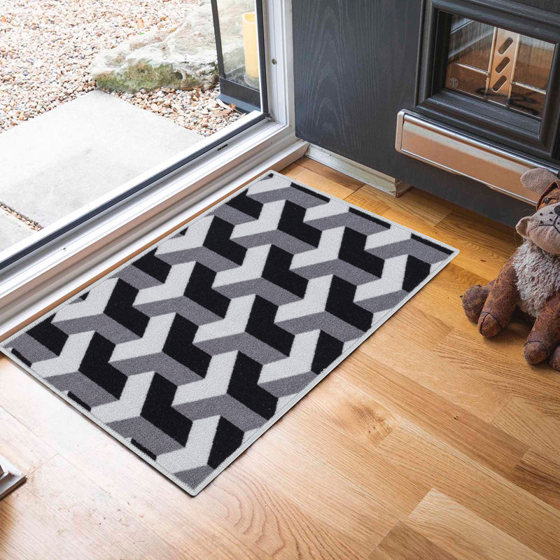Akuji Non-Slip Indoor Outdoor Door Mat, Rectangle 67 x 120 cm